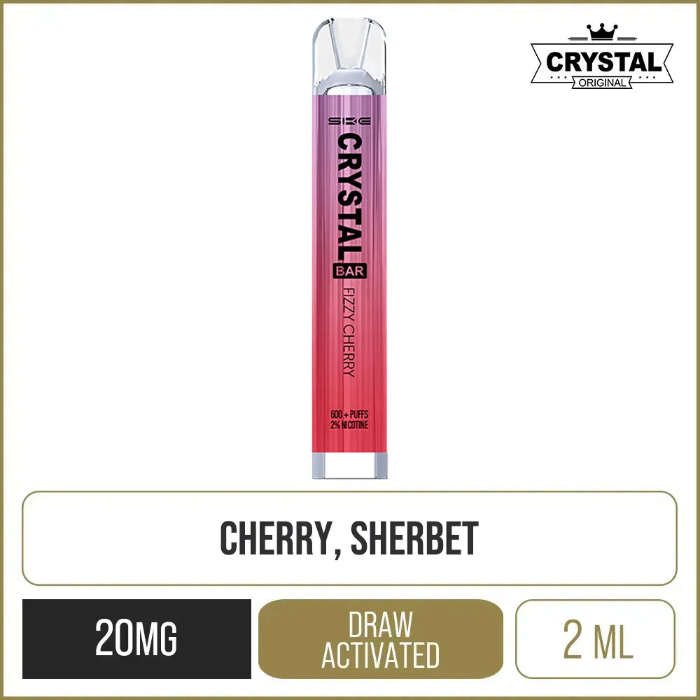 Buy Ske Crystal Bar Fizzy Cherry Disposable Vape 3 For £12