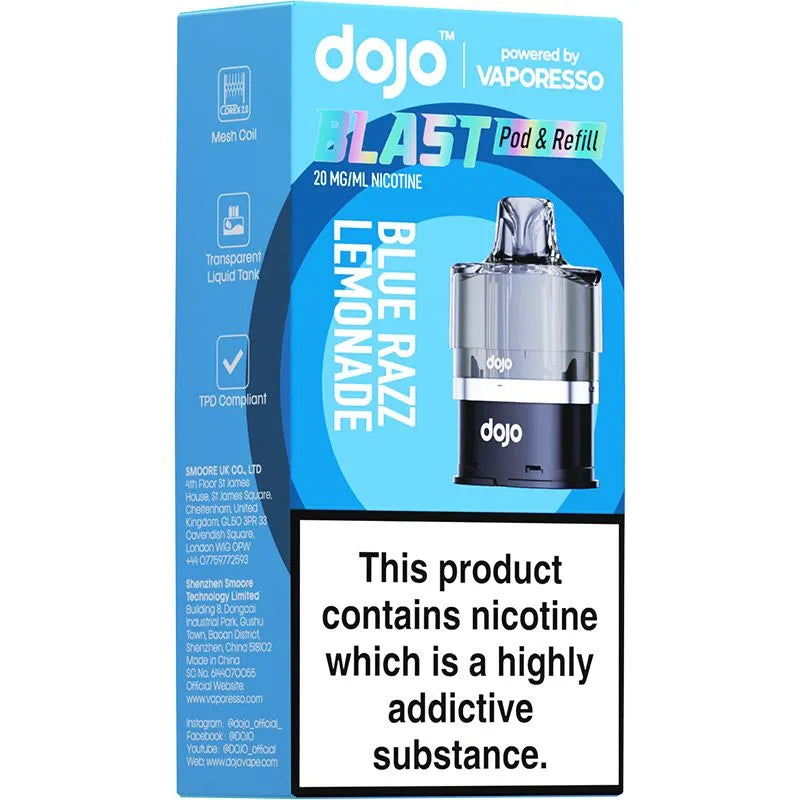 DOJO Blast 6000 Blue Razz Lemonade Pod & Refill