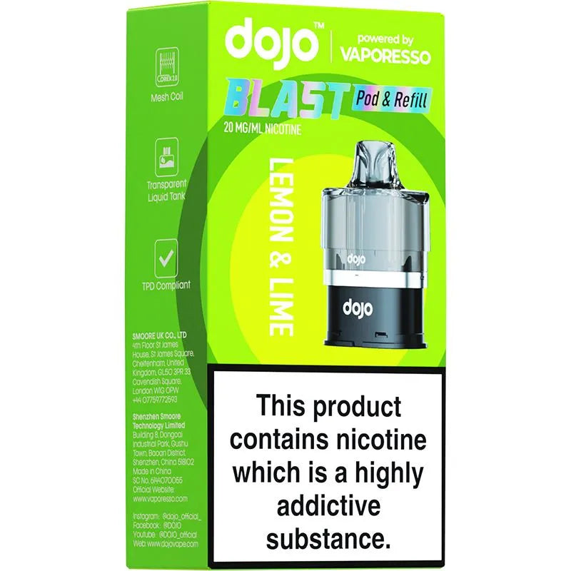 DOJO Blast 6000 Lemon & Lime Pod & Refill