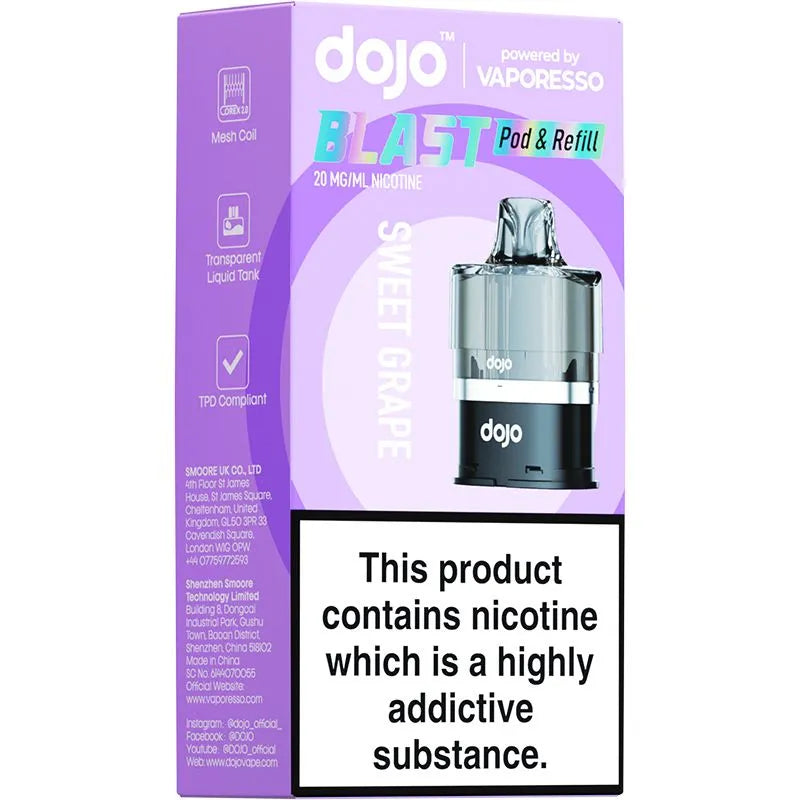 DOJO Blast 6000 Sweet Grapes Pod & Refill