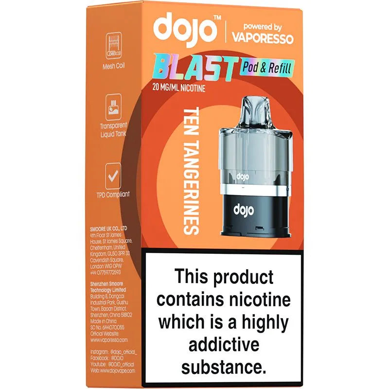 DOJO Blast 6000 Ten Tangerines Pod & Refill