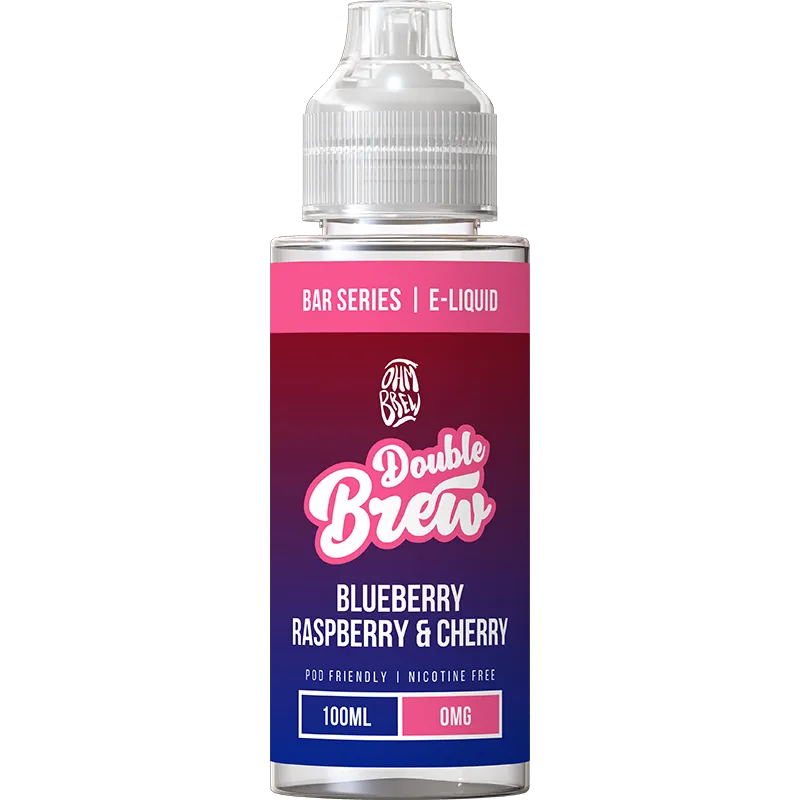 Double Brew Blueberry Raspberry & Cherry E-Liquid 100ml