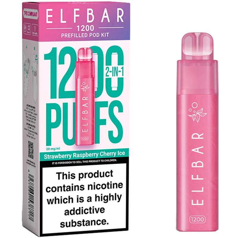 Elf Bar 1200 2-in-1 Watermelon Ice pod kit and box.