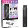 Black Elf Bar ELFX pod kit and box.