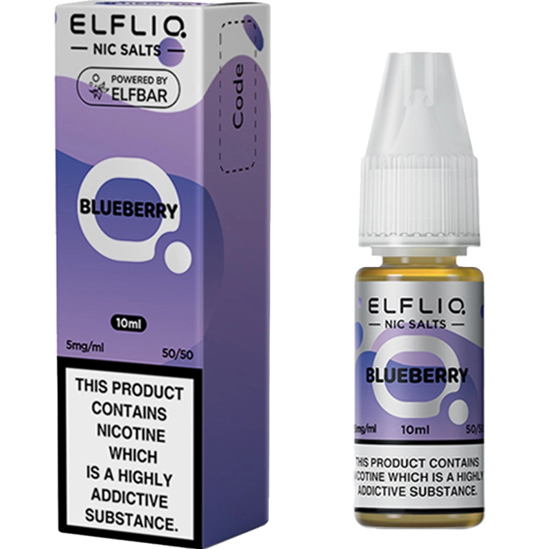 Blueberry ELFLIQ 5mg e-liquid and box