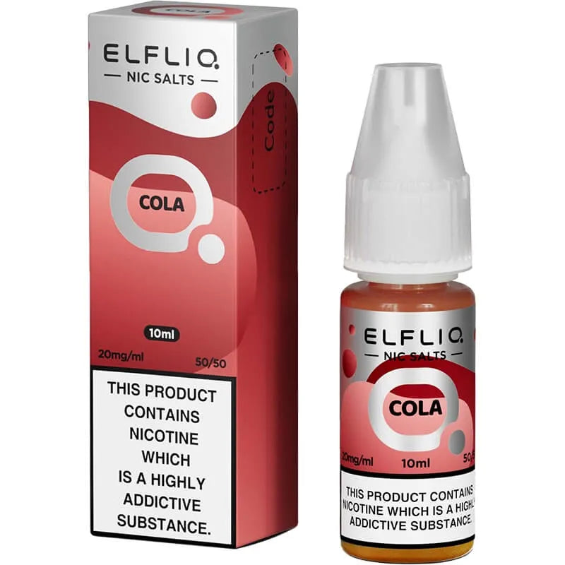 ELFLIQ by Elf Bar Cola E-Liquid 10ml bottle and box 20mg