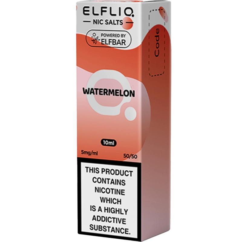 ELFLIQ watermelon e-liquid box in a 5mg