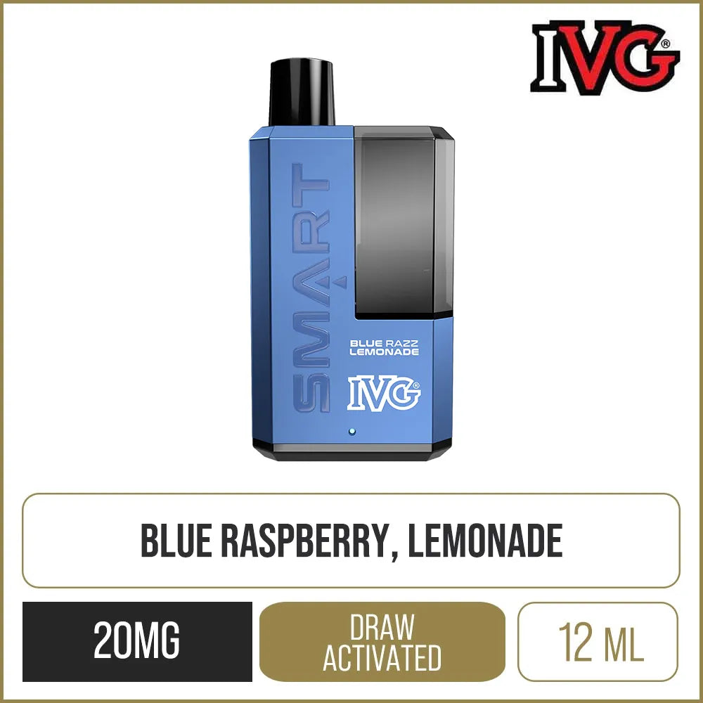 IVG Smart 5500 Blue Razz Lemonade Rechargeable Disposable Vape 12ml