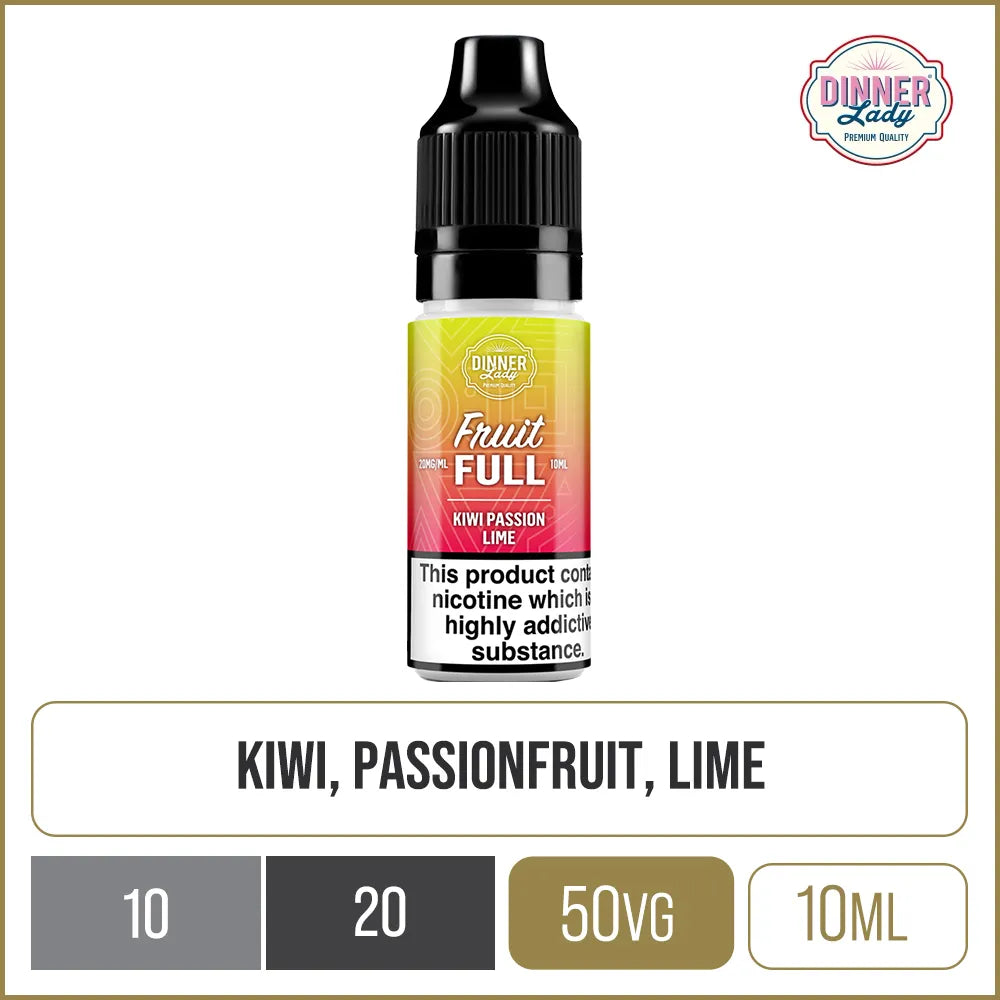 Dinner Lady Fruit Full Kiwi Passion Lime E-Liquid 10ml