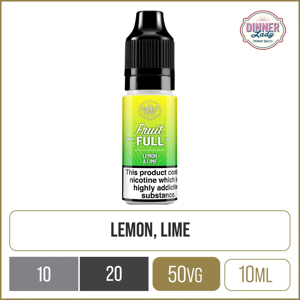 Dinner Lady Fruit Full Lemon & Lime E-Liquid 10ml