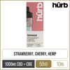 Hûrb Breeze Strawberry Cherry 1000mg CBD + CBG Pod 10ml