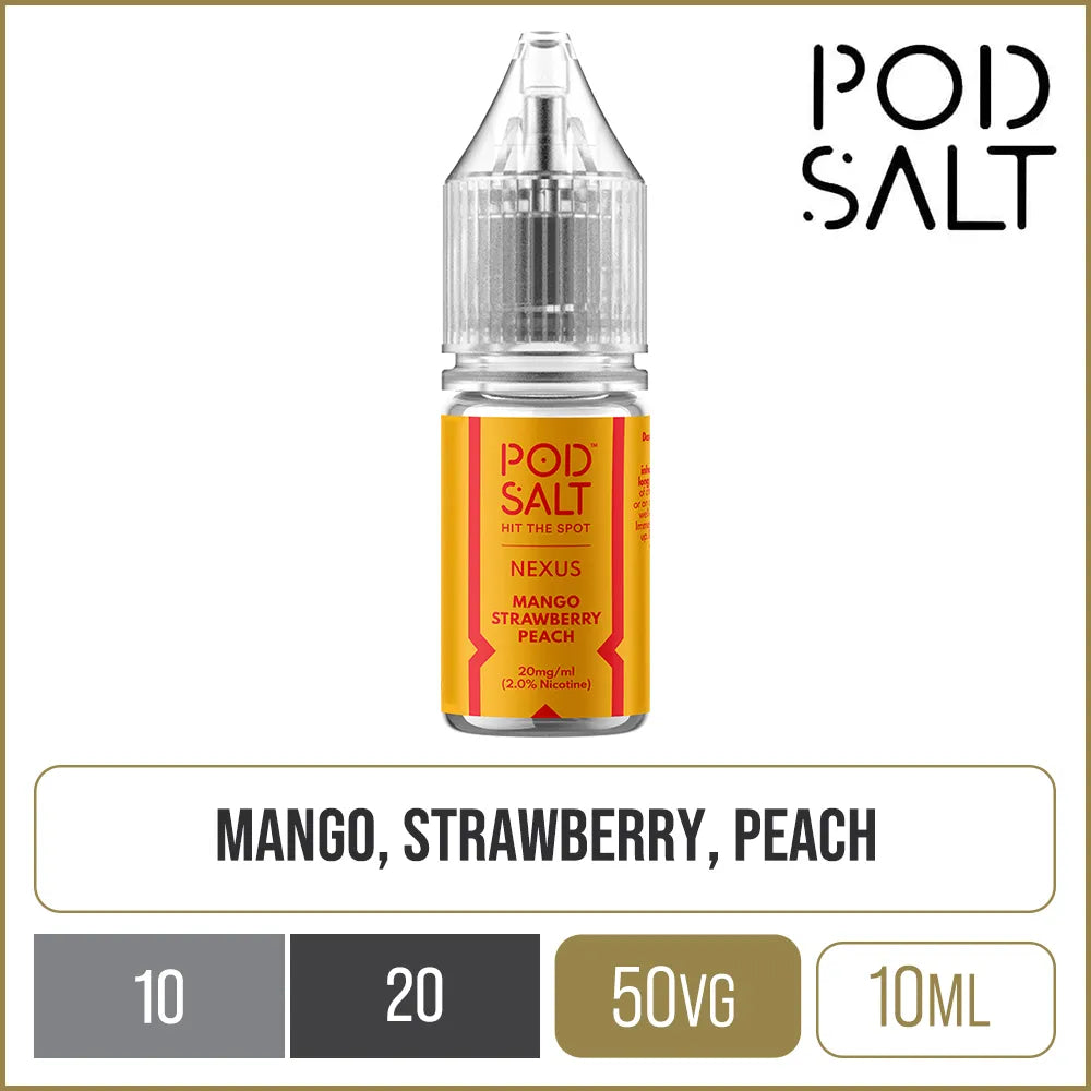 Pod Salt Nexus Mango Strawberry Peach E-Liquid 10ml