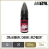 Riot BAR EDTN NO ICE Strawberry Cherry Razz E-Liquid 10ml