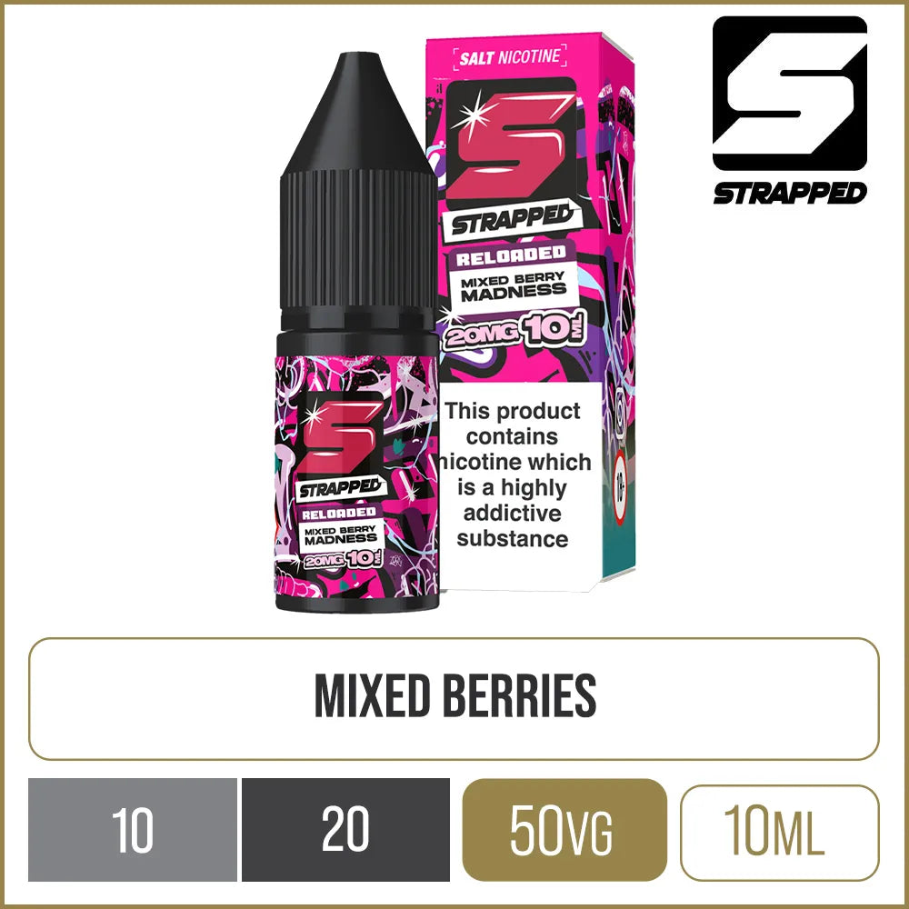 Buy Strapped Salts Reloaded Mixed Berry E Liquid Online