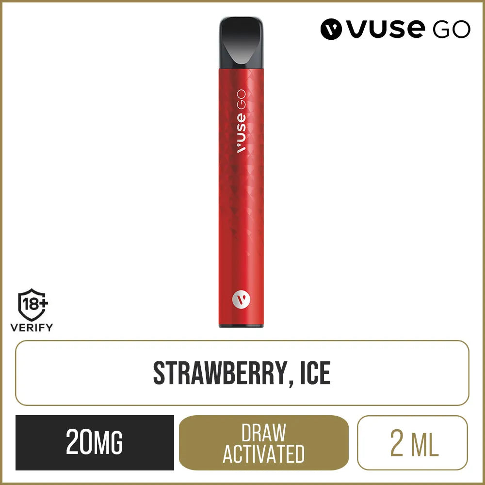 Buy Vuse Go 700 Strawberry Ice Disposable Vapes 3 For £12