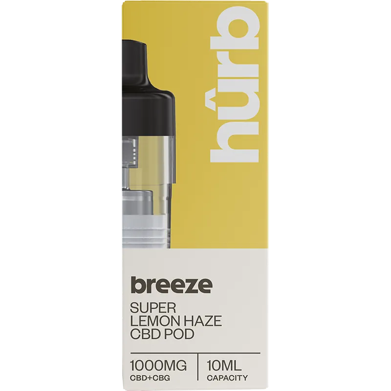 Hûrb Breeze Super Lemon Haze 1000mg CBD + CBG Pod 10ml