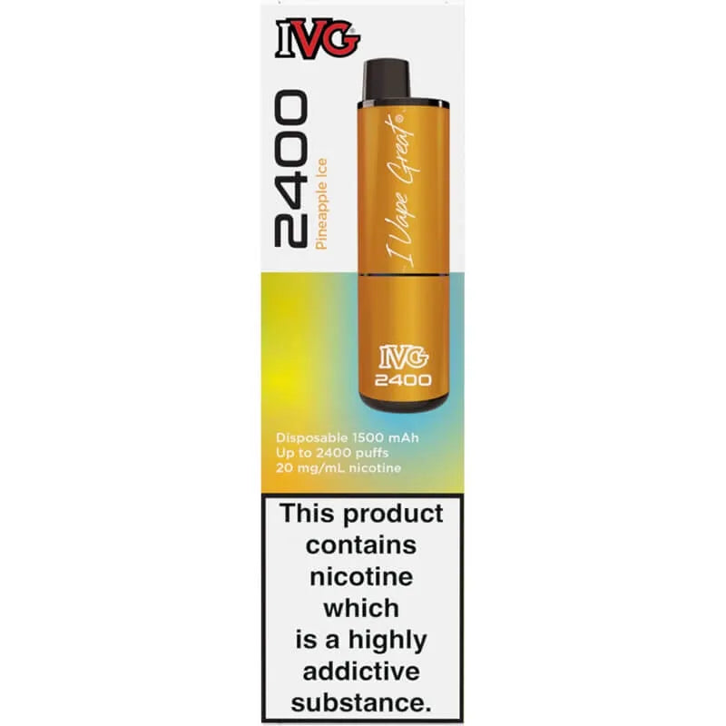 IVG 2400 Pineapple Ice Disposable Vape 8ml