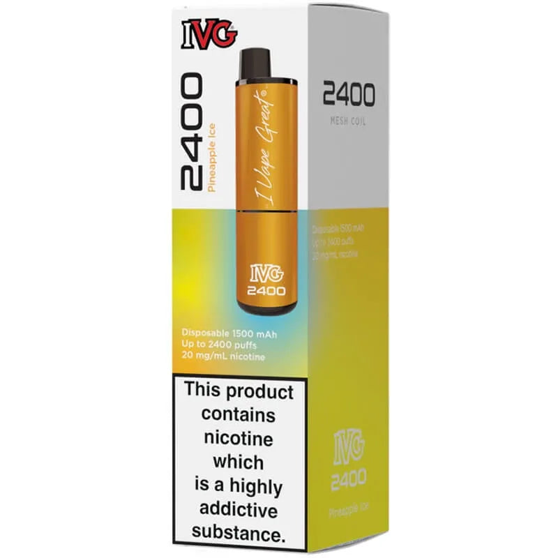 IVG 2400 Pineapple Ice Disposable Vape 8ml