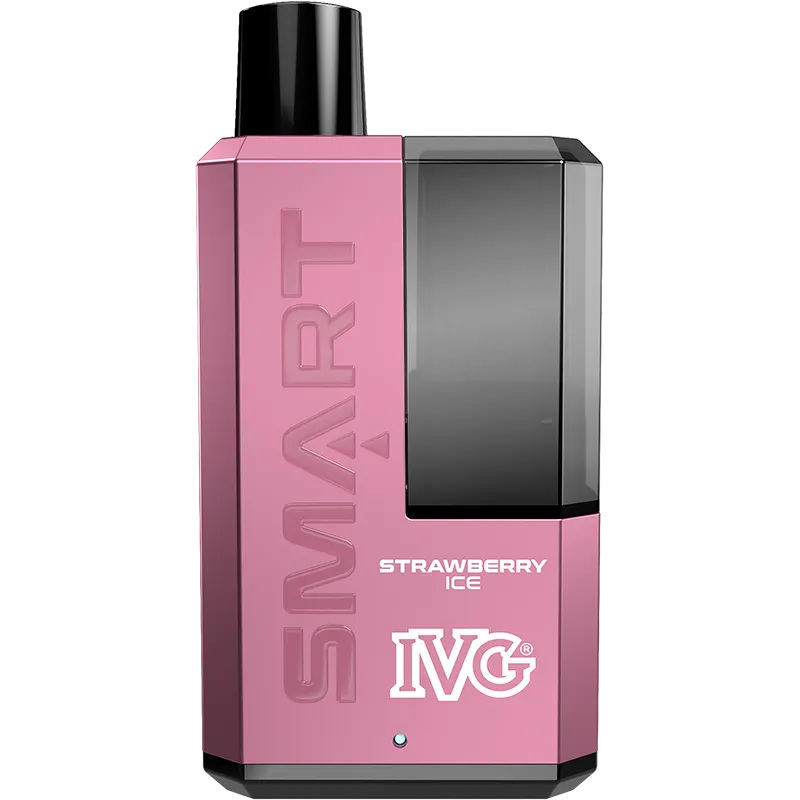 IVG Smart 5500 Strawberry Ice Rechargeable Disposable Vape 12ml