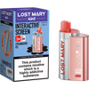 Strawberry ice flavoured Lost Mary 4in1 3200 pod kit and box on a white background