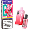 Lost Mary BM6000 strawberry ice disposable vape and box on a white background.