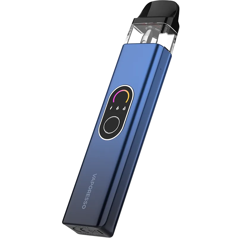 Vaporesso XROS 4 three quarter in blue.