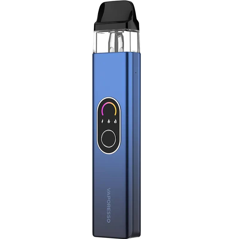 Vaporesso XROS 4 front/side in blue.