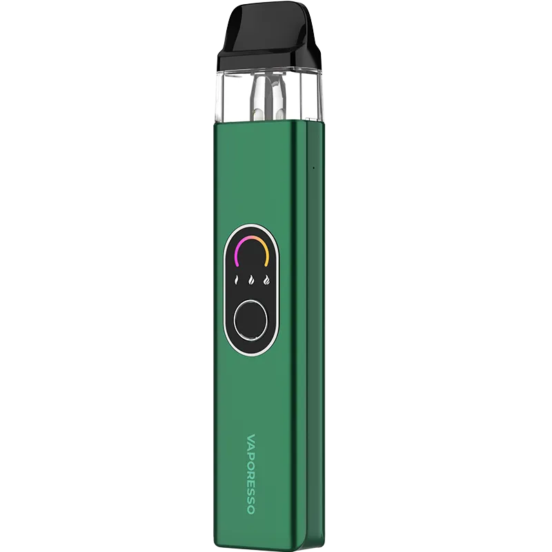 Vaporesso XROS 4 front/side in green.