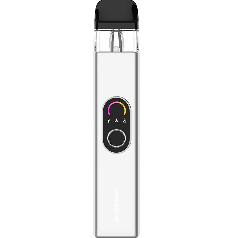 Vaporesso XROS 4 front in silver.