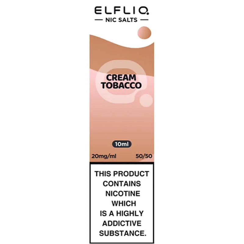 Elfliq by Elf Bar Cream Tobacco E-Liquid 10ml box