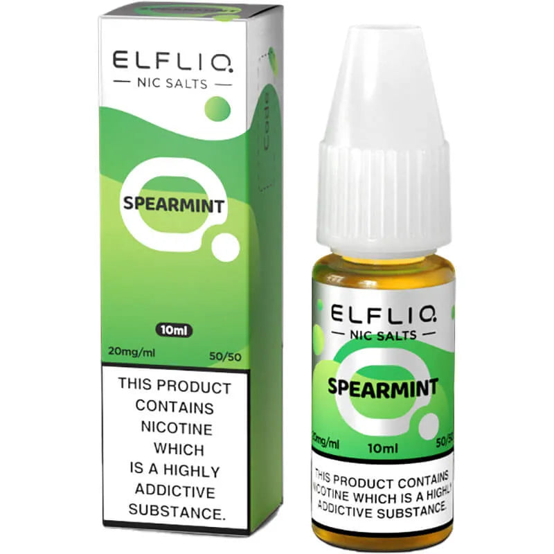 Elfliq by Elf Bar Spearmint E-Liquid 10ml bottle and box