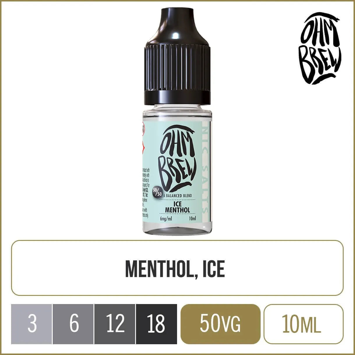 Ohm Brew 50/50 Ice Menthol 10ml