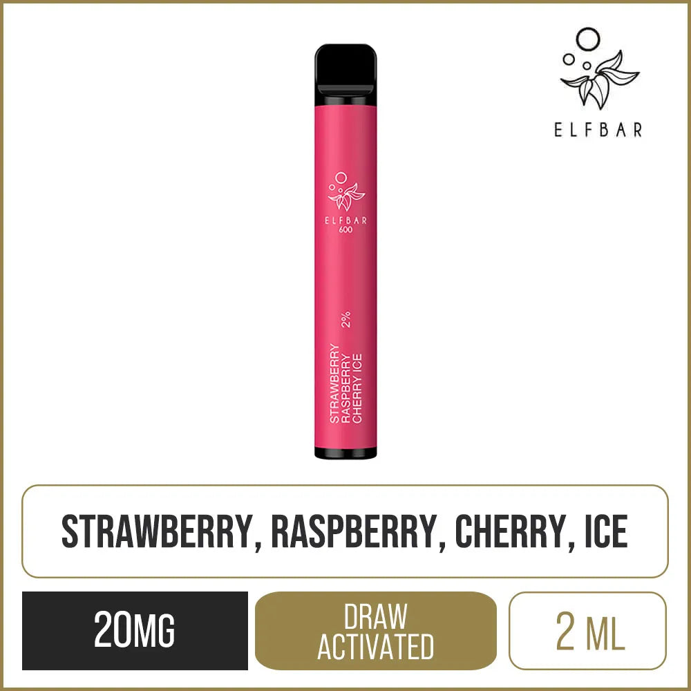 Elf Bar Strawberry Raspberry Cherry Disposable Vape