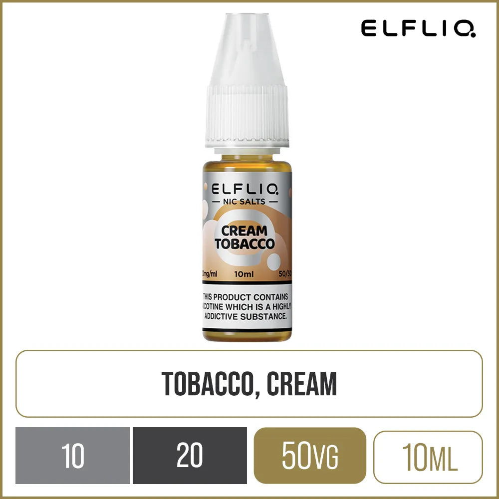 Elfliq by Elf Bar Cream Tobacco E-Liquid 10ml