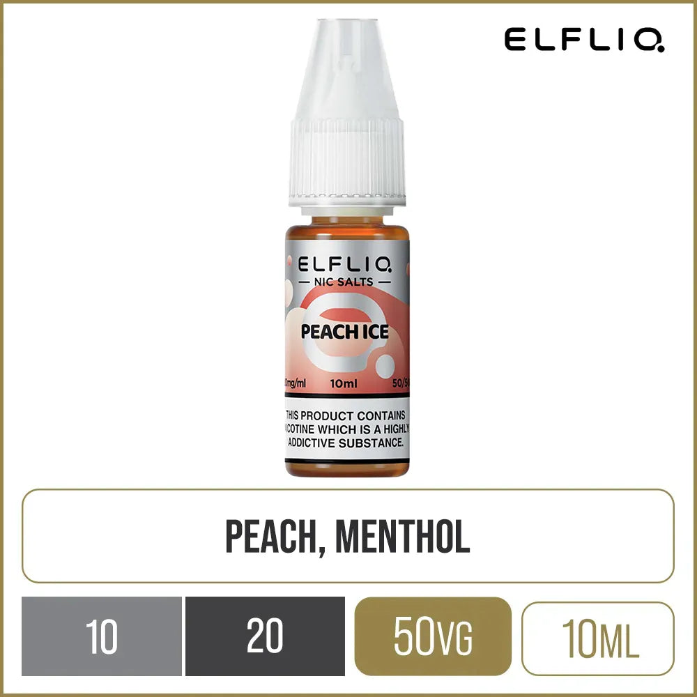 ELFLIQ by Elf Bar Peach Ice E-Liquid 10ml