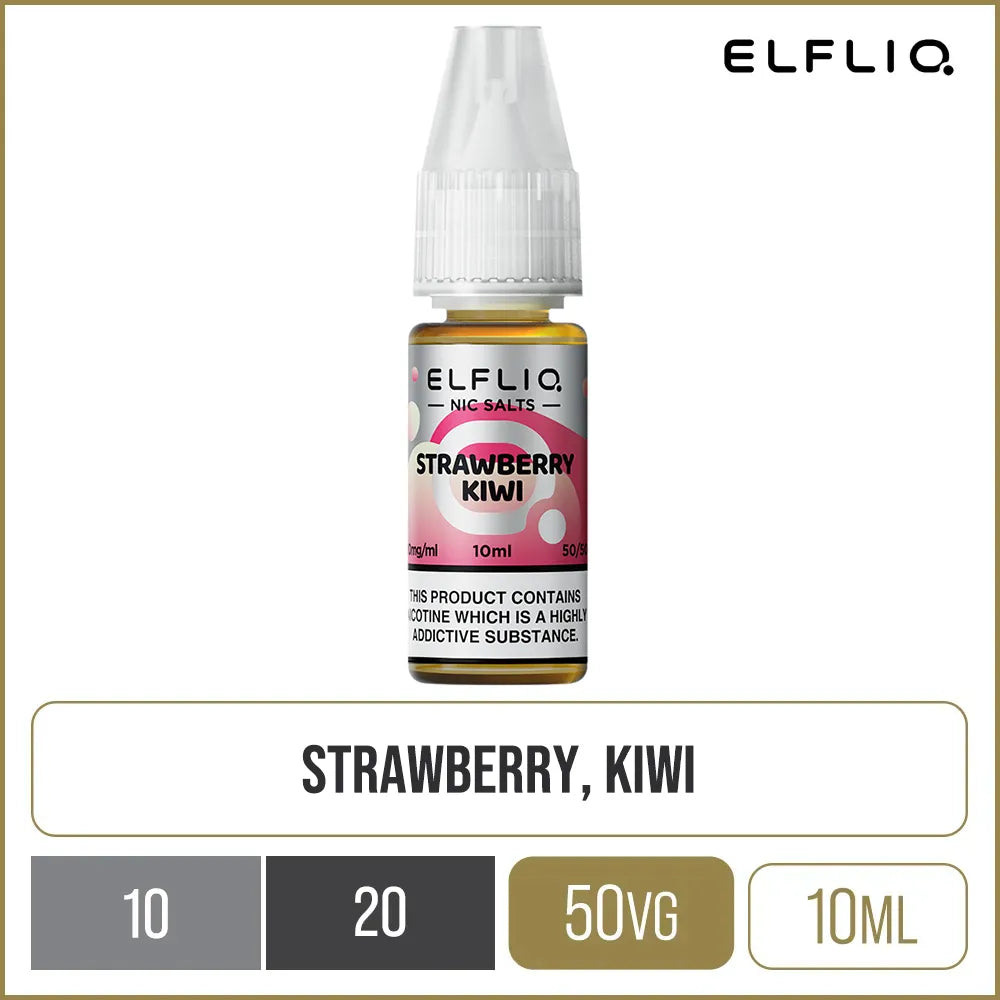 ELFLIQ Strawberry Kiwi  Nicotine Salt Liquid (20mg) by ELFBAR