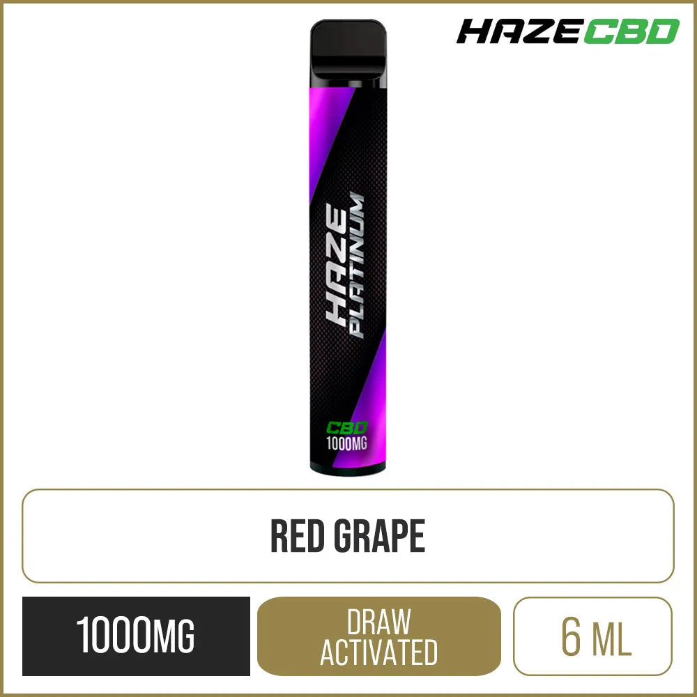 Haze CBD Platinum Purple Soda 1000mg CBD Disposable Vape 6ml