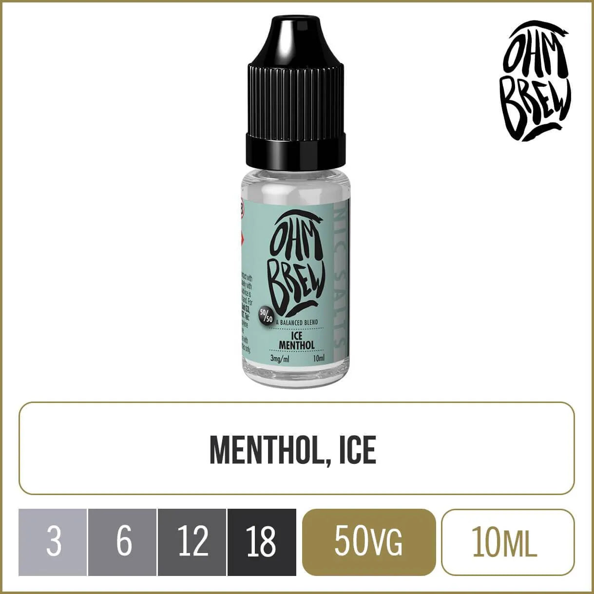 Ohm Brew 50/50 Ice Menthol 10ml