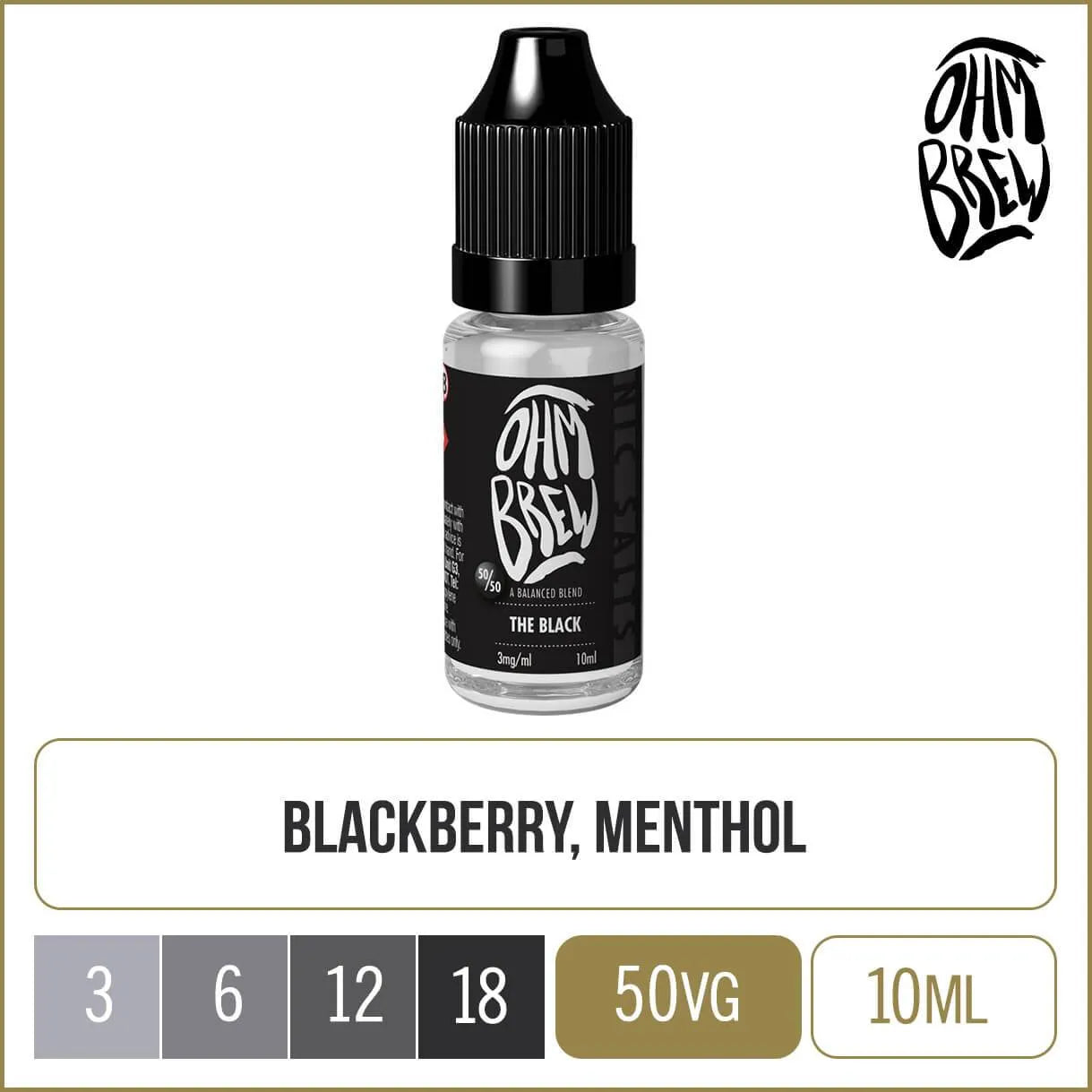 Ohm Brew 50/50 The Black 10ml