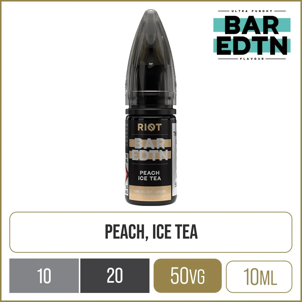 Riot BAR EDTN Peach Ice Tea E-Liquid 10ml