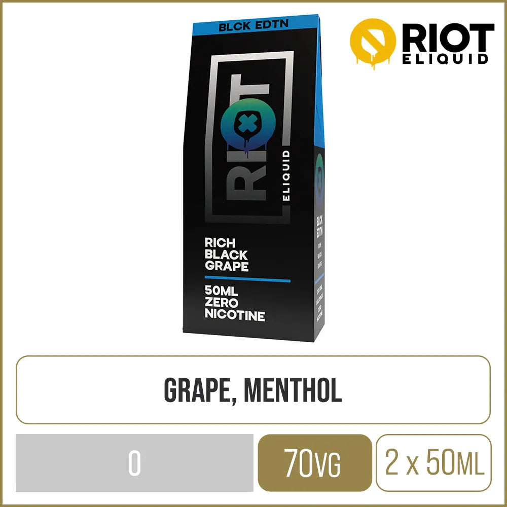 Riot BLCK EDTN Rich Black Grape 50ml Twin Pack